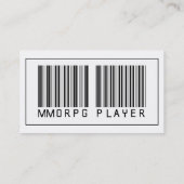 Spieler des Barcode-MMORPG Visitenkarte (Rückseite)