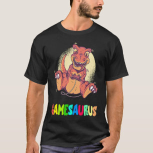 Spieler Dinosaurier PC-Spiele Dino-Konsolen Spiele T-Shirt