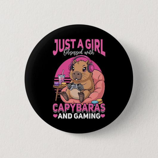Spieler Gaming Capyra Videospiel Button (Vorderseite)
