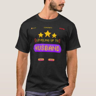 Spieler-Hochzeit: Aufleveln zum Ehemann-Junggesell T-Shirt