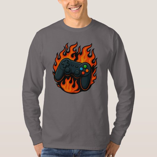 Spieler Konsole Langarm T-Shirt (Vorderseite)