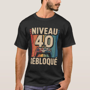 Spieler Level 40 Freigeschaltet - Geschenk Humor 4 T-Shirt