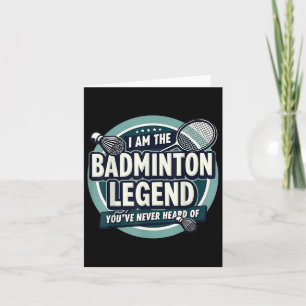 Spieler lustig, ich bin die Badminton Legende Sie Karte