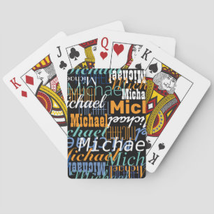 Spieler Name Benutzerdefinierte Typografie Cool Spielkarten