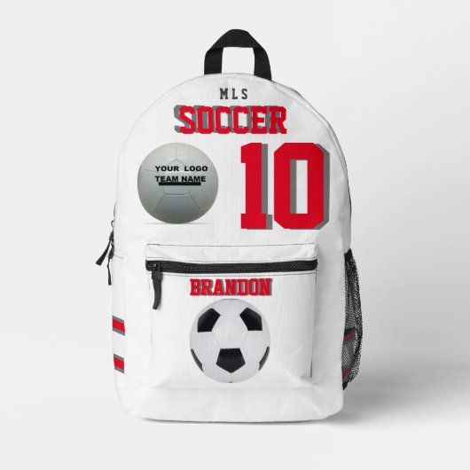 Spieler, Name der Mannschaft Name Rucksack Fußball (Vorderseite)