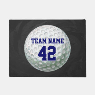 Spieler-Namen-und Zahl-Golfball Fußmatte