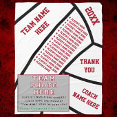 Spieler NAMES, FOTO, Volleyball Coach Geschenkidee Fleecedecke