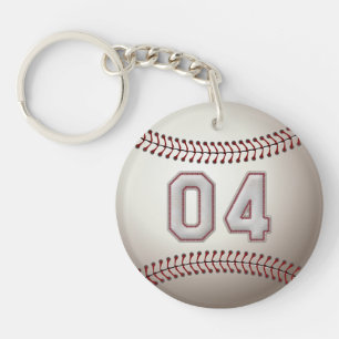 Spieler Nr. 04 - coole Baseball-Stiche Schlüsselanhänger