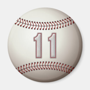 Spieler Nr. 11 - coole Baseball-Stiche Magnet