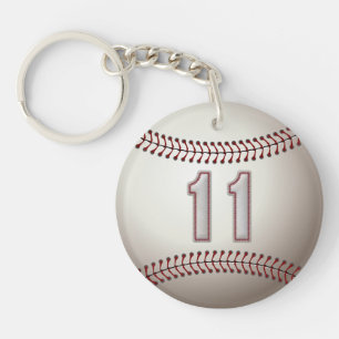 Spieler Nr. 11 - coole Baseball-Stiche Schlüsselanhänger