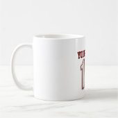 Spieler Nr. 12 - coole Baseball-Stiche Kaffeetasse (Links)
