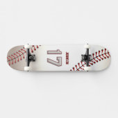 Spieler Nr. 17 - coole Baseball-Stiche Skateboard (Horizontal)