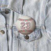 Spieler Nr. 23 - cooler Baseball näht Buttone Button (Beispiel)