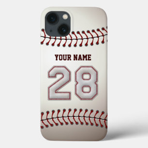 Spieler Nr. 28 - cooler Baseball-Stich-Blick Case-Mate iPhone Hülle