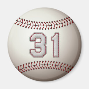 Spieler Nr. 31 - coole Baseball-Stiche Magnet