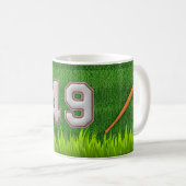 Spieler Nr. 49 - coole Baseball-Stiche Kaffeetasse (VorderseiteRechts)