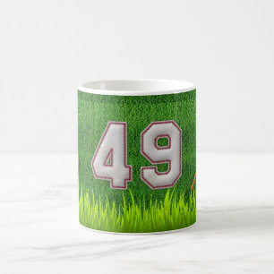 Spieler Nr. 49 - coole Baseball-Stiche Kaffeetasse