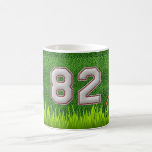 Spieler Nr. 82 - coole Baseball-Stiche Kaffeetasse