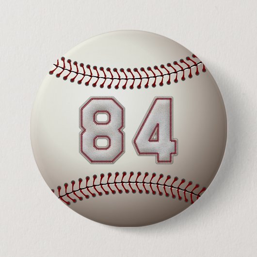 Spieler Nr. 84 - cooler Baseball näht Buttone Button (Vorderseite)