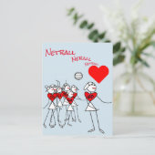 Spieler Positionen Liebe Netball GD Clipart Post Postkarte (Stehend Vorderseite)
