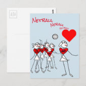 Spieler Positionen Liebe Netball GD Clipart Post Postkarte (Vorne/Hinten)