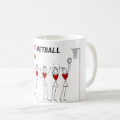Spieler-Positionen und lustiges Liebenetball-Zitat Kaffeetasse (VorderseiteRechts)