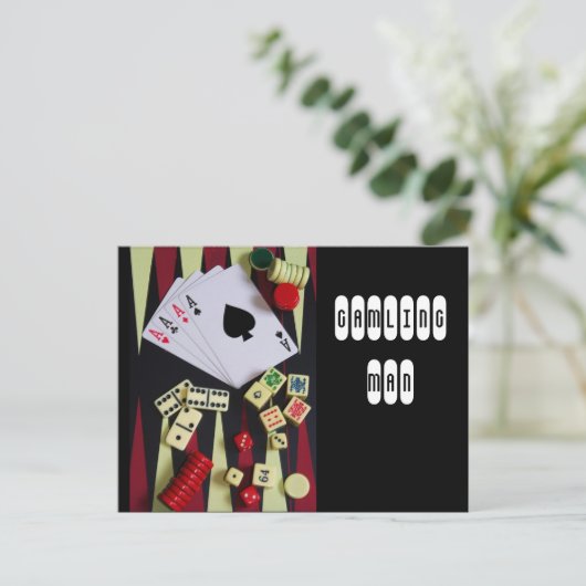 Spieler Postkarte (Stehend Vorderseite)