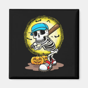 Spieler Skeleton Softball Halloween Kids Boys Magnet