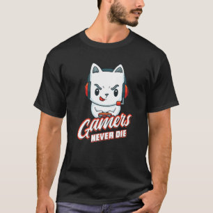 Spieler sterben nie Online-Gaming-Computer-Videos T-Shirt