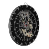 Spieler-Todesschädel Dartscheibe (Vorderseite Links)