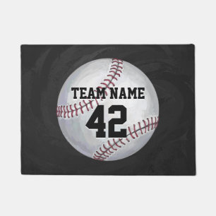 Spieler und Zahl-Baseball Fußmatte
