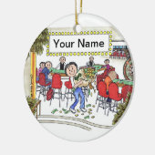 Spieler - Weibliche Keramik Ornament (Links)