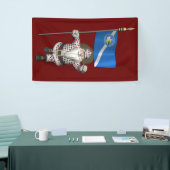 Spieler-Weihnachtsmann mit der Flagge von Las Vega Banner (Messeveranstaltung)