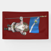 Spieler-Weihnachtsmann mit der Flagge von Las Vega Banner (Horizontal)