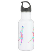Spieler-Wort-Kunstpersonalisierter Netball Trinkflasche (Rückseite)