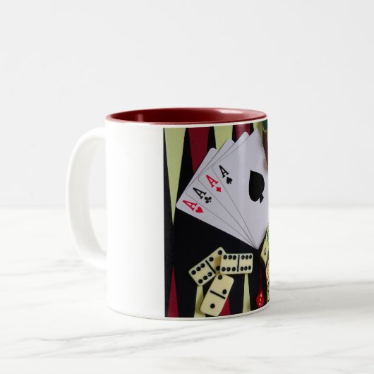 Spieler Zweifarbige Tasse (Vorderseite Links)
