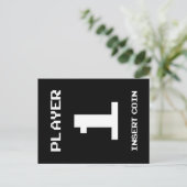 Spielerdesign Postkarte (Stehend Vorderseite)