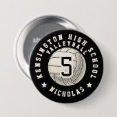 Spielerfoto Name High School Volleyballmannschaft Button (Vorne & Hinten)