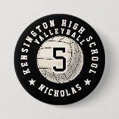 Spielerfoto Name High School Volleyballmannschaft Button (Vorderseite)