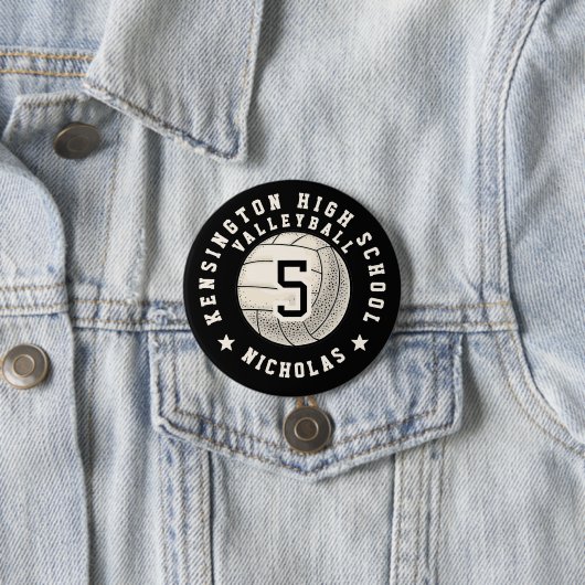 Spielerfoto Name High School Volleyballmannschaft Button (Beispiel)