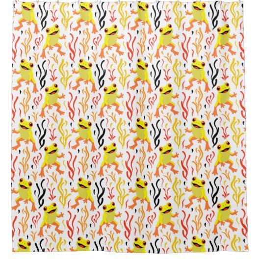 Spielerfrösche Duschvorhang (Vorderseite)