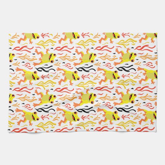 Spielerfrösche Geschirrtuch (Horizontal)