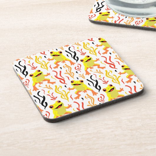 Spielerfrösche Getränkeuntersetzer (Linke Seite)