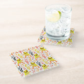 Spielerfrösche Glasuntersetzer (Schrägansicht)