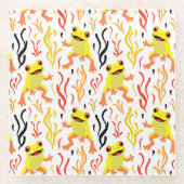 Spielerfrösche Glasuntersetzer (Vorderseite)