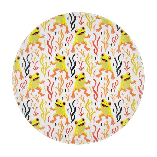 Spielerfrösche Schneidebrett (Vorderseite)