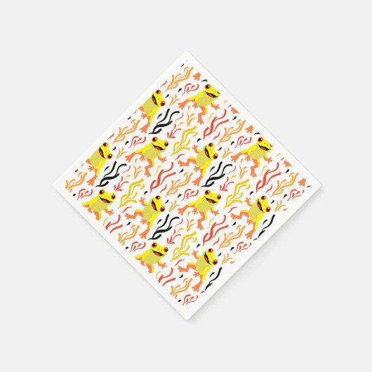 Spielerfrösche Serviette (Ecke)