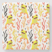 Spielerfrösche Steinuntersetzer (Vorderseite)