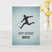 Spielerfußball - Fußball-Metal-Look Männer Karte (Gelbe Blume)