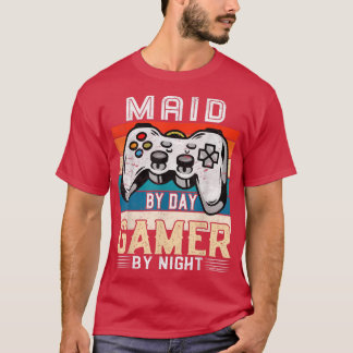 Spielerin für Abendspiele bei Nacht Video-Gaming-F T-Shirt